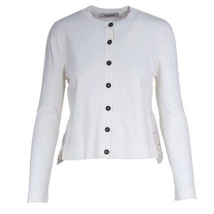 Valentino Cardigan with Back Lace Detail - White